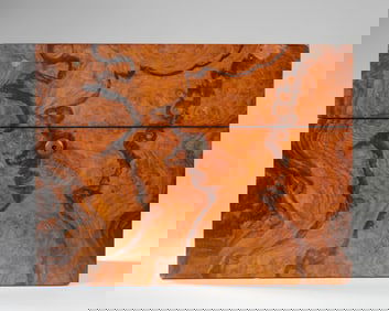 Early 20th C. Burled Walnut Tantalus