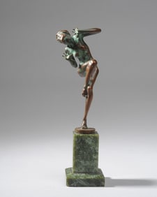 Art Deco Bronze Dancing Nude Figure