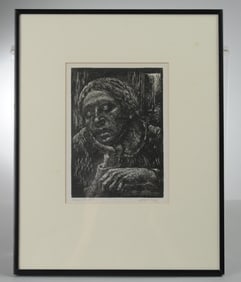 Albert Abramovitz (American 1879-1963) Linocut