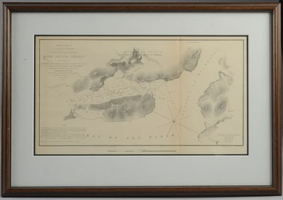 Circa 1851 A.D. Bache Map of Mare Island Straits
