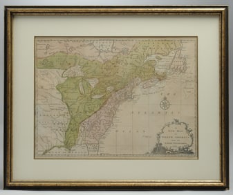 1763 A New Map of North America, J. Spillsbury