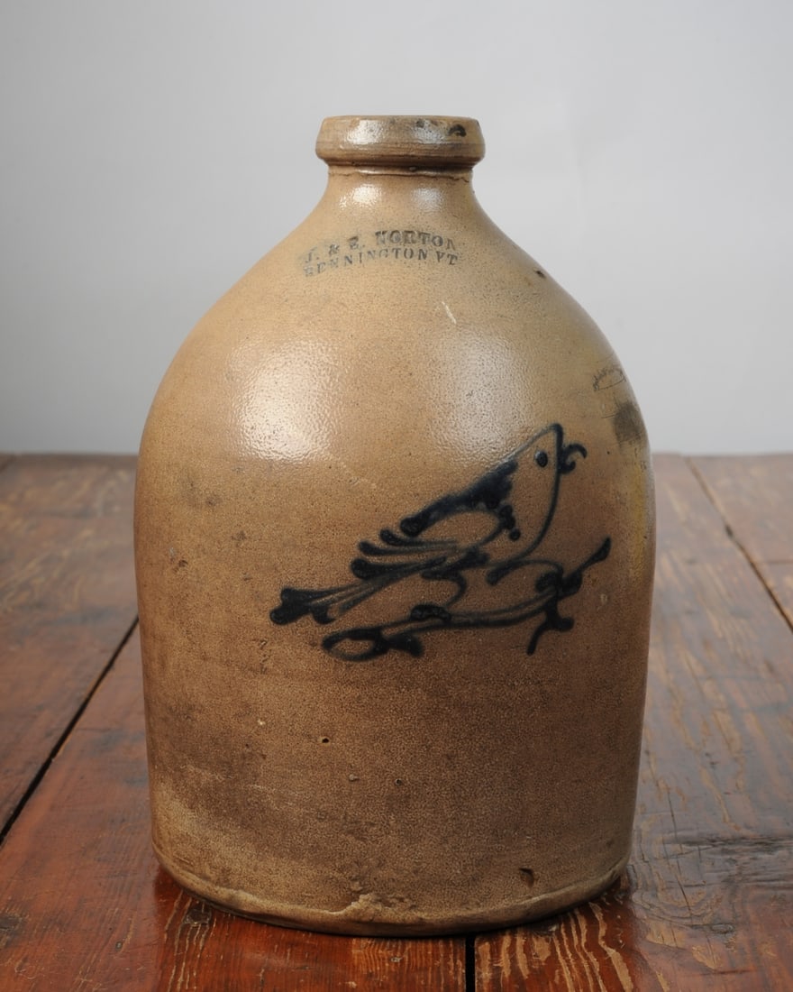E. & L. P. Norton Bennington, VT Bird Motif Jug (1 of 5)