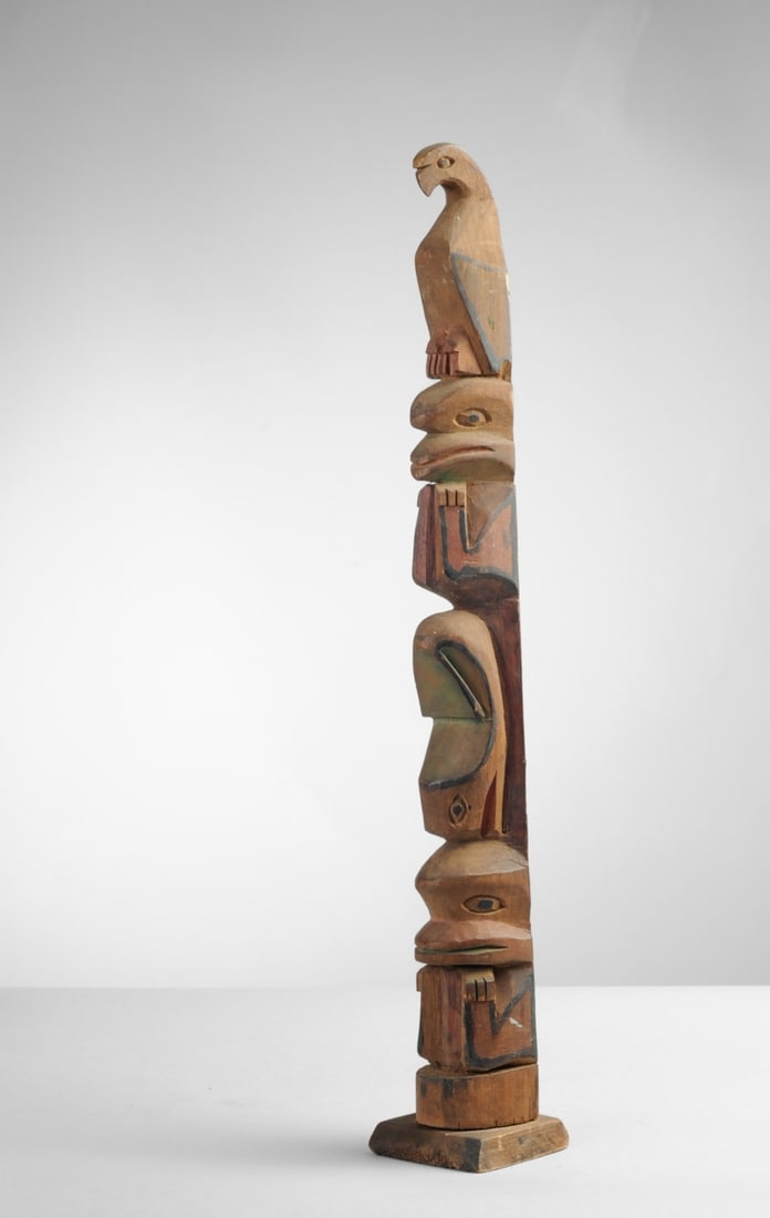 c.1920s Hudson Bay Fur Co. NW Coast Totem Pole (1 of 10)
