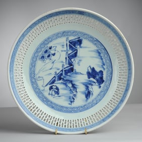 18th / 19th C. Chinese Reticulated Rim Plate
