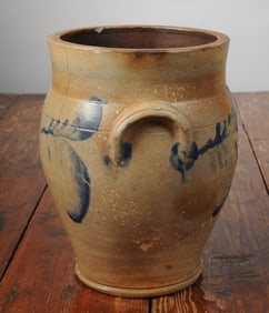 19th C. 2-Gallon Crock with Handles