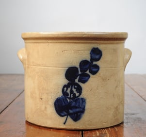White & Son Double Handle Stoneware Crock