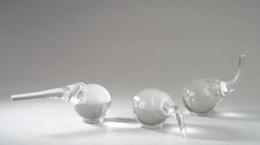 Steuben Glass 'Herd of Elephants' 3 pc.