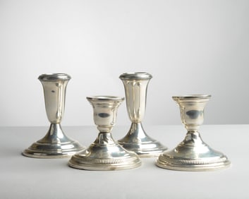 Two Pairs Weighted Sterling Candlesticks