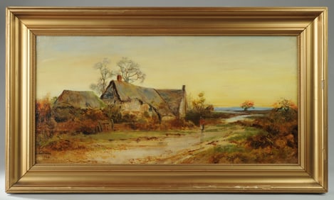 1926 English Landscape Oil Painting by C. Mitchell