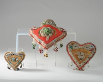Lot Native American Beaded Whimsy / Pin Cushions