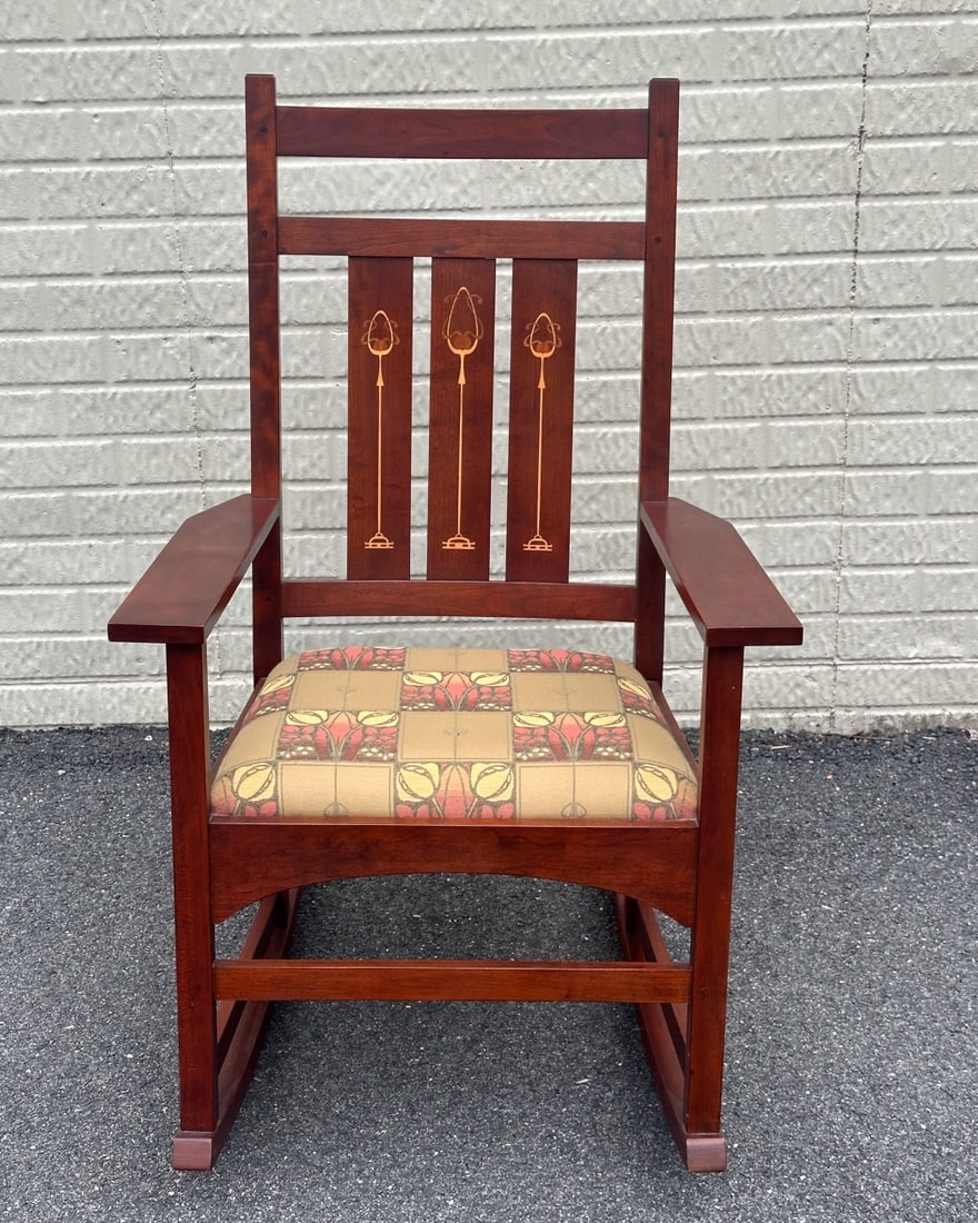 Stickley Inlaid Rocking Chair (1 of 7)