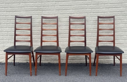4 Neils Koefoed Mid Century Modern Dinning Chairs