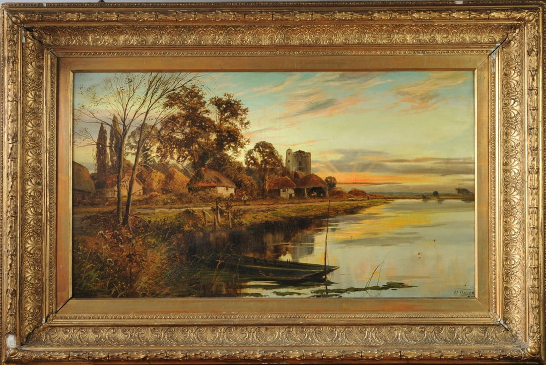 Large 19th C. Landscape with Lake (1 of 18)