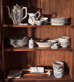 Mixed Grouping Blue Onion Porcelain