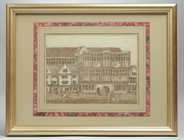 c.1840 Orig. Drawing of Thos. Cromwell's House