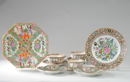 Vintage & Antique Chinese Rose Medallion Lot