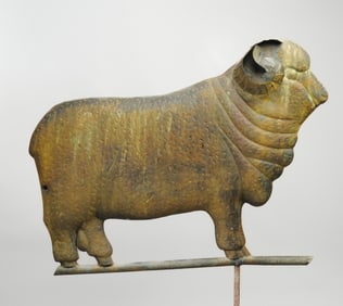 19th C. Zinc and Copper Ram Weathervane