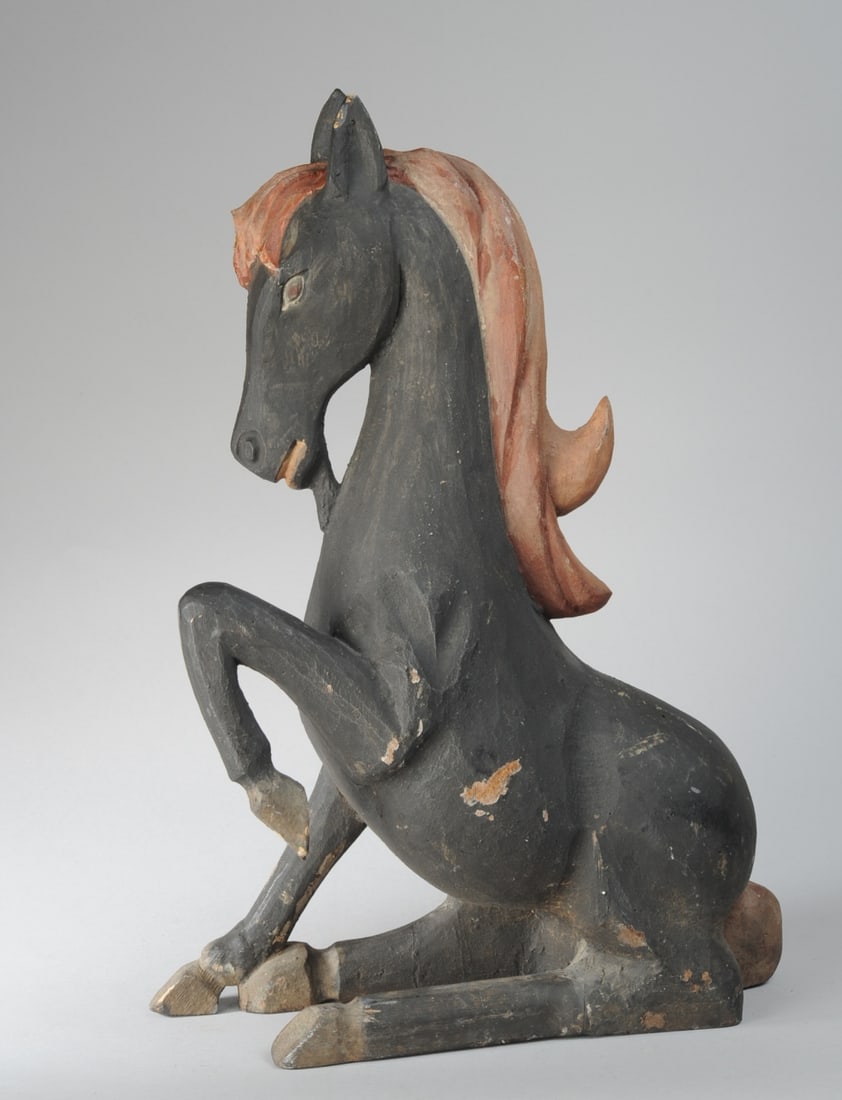 Vintage Carved Wood Unicorn (1 of 6)