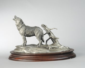 Timber Wolf, Audubon Pewter Sculpture, Glen Loates