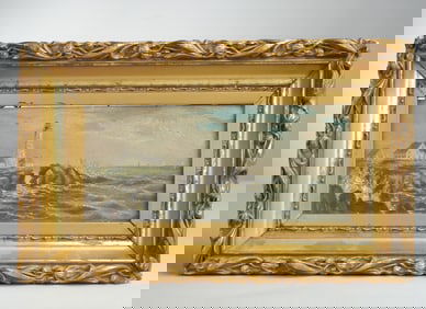 19th C. Painting, Portland Head Lighthouse