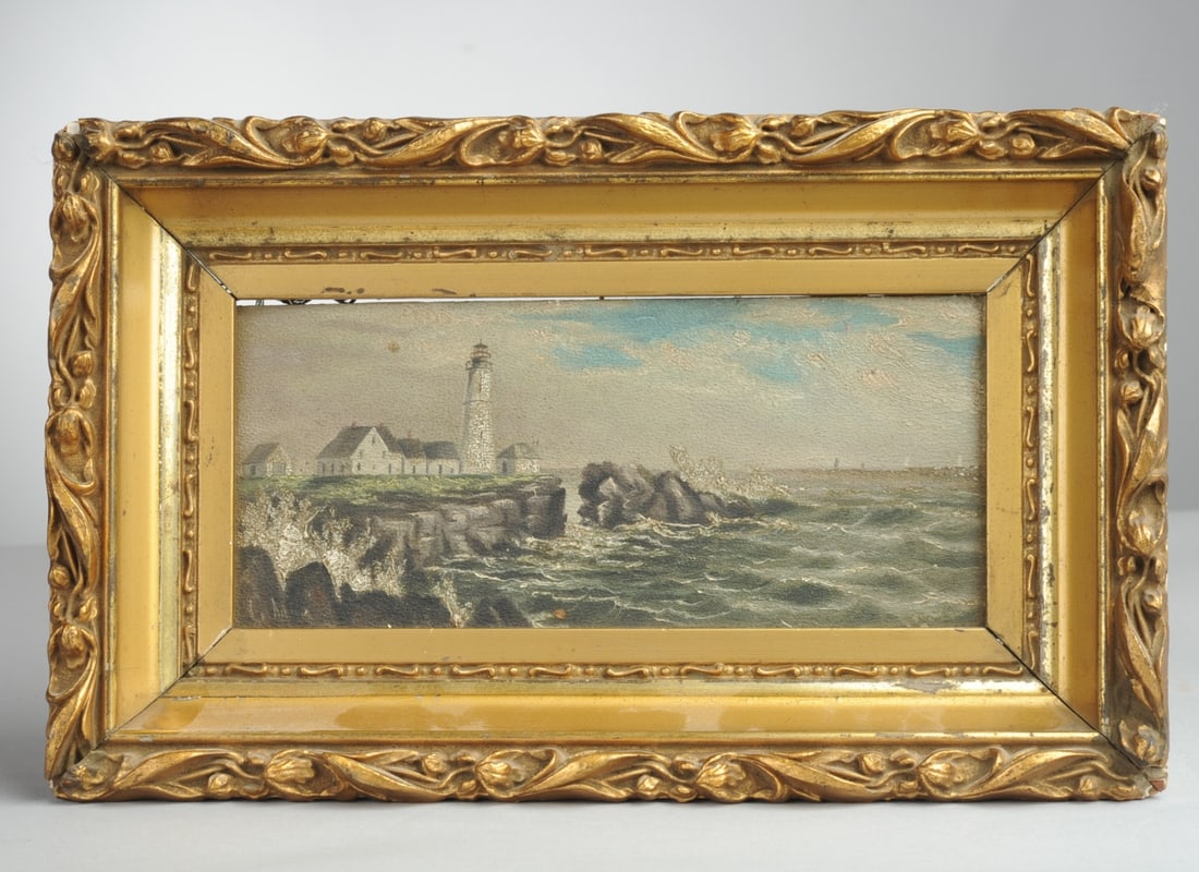 19th C. Painting, Portland Head Lighthouse (1 of 4)