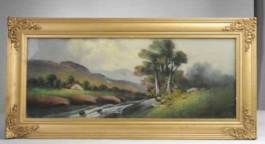 Antique Pastel Landscape