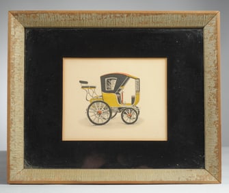Vintage Print Horseless Carriage