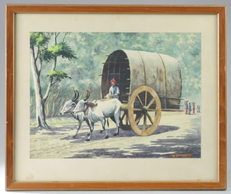 A.J.T. James (b. 1938) Watercolor on Paper