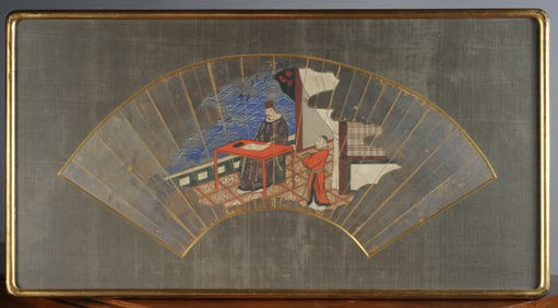 Edo Period Japanese Fan Painting