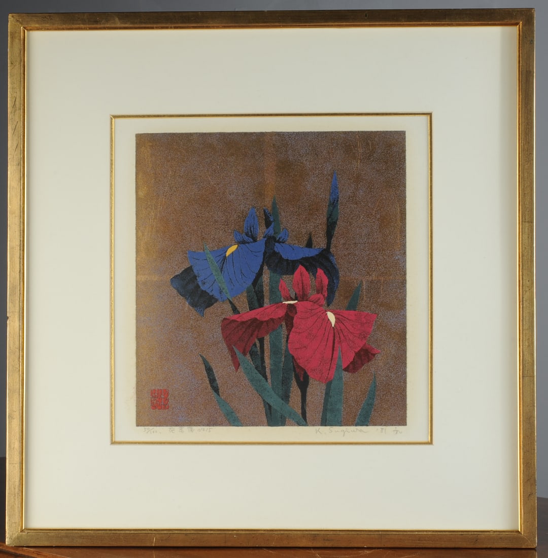 Kazutoshi Sugiura (Japanese, b. 1938) Iris, No. 15 (1 of 4)