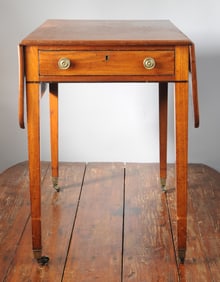 Late 19th C. Cherry Pembroke Table