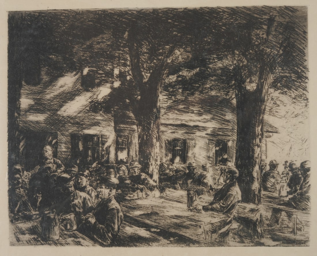 Max Leebermann (Germany, 1847 - 1935) Etching (1 of 2)