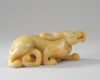 Chinese White, Light Celadon & Russet Jade Carving