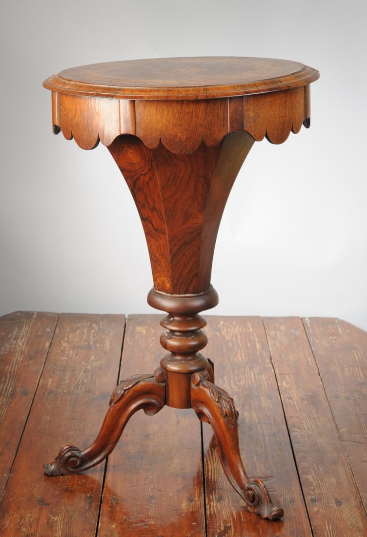 Victorian Marquetry Mixed Woods Table (1 of 8)