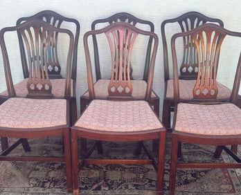 Six 19th C. English Mahogany Dining Chairs