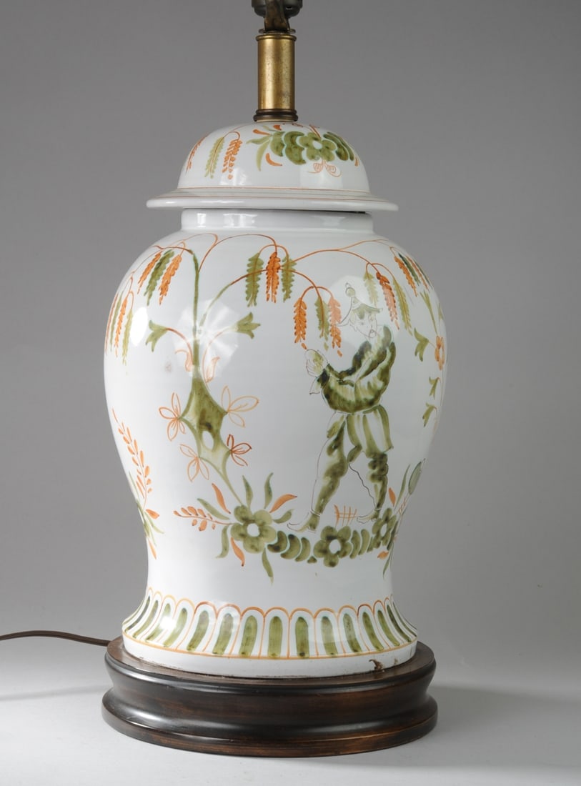 Vintage French Faience Chinoiserie  Lamp (1 of 4)