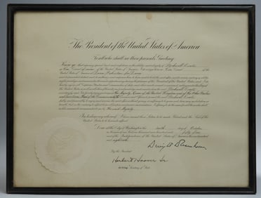 1955 Dwight Eisenhower Signed Vice Consul Appoint