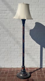 Antique Japanned / Chinoiserie Floor Lamp