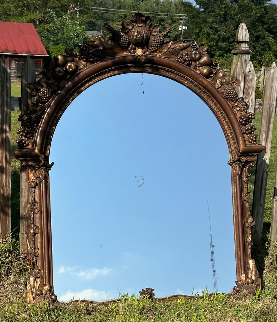 Massive 19th C. American Overmantle Mirror (1 of 18)