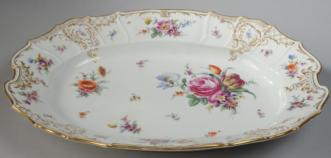 Antique Dresden Rococo Revival Style Platter (1 of 5)