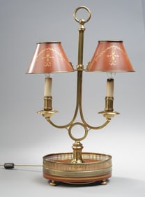 Tole & Brass Bouillotte Double Lamp