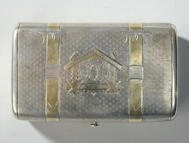 Russian Imperial Era Silver Cigarette Box