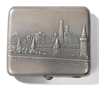Russian Silver Cigarette Box