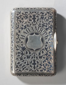Russian Silver Cigarette Box
