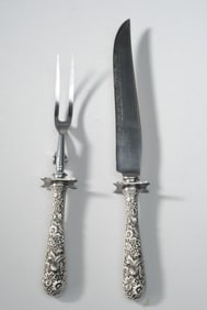Kirk Sterling-Handled Carving Fork & Knife