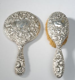 Gorham Sterling Brush & Mirror
