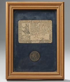 Virginia Spanish Milled 8 Dollar Note 1777 +