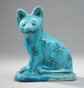 Qajar Pottery Cat