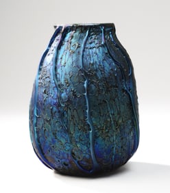 Vintage Zephyr Iridescent Studio Glass Vase