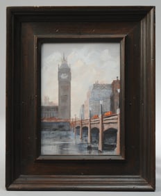 Vintage Oil Painting of Big Ben, London